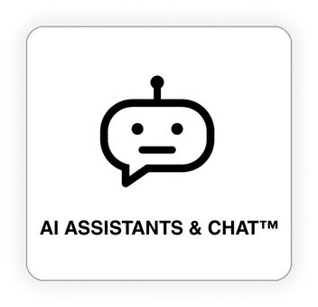 icon of AI assistant and chat
