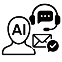 customer-service-ai icon of customer service ai