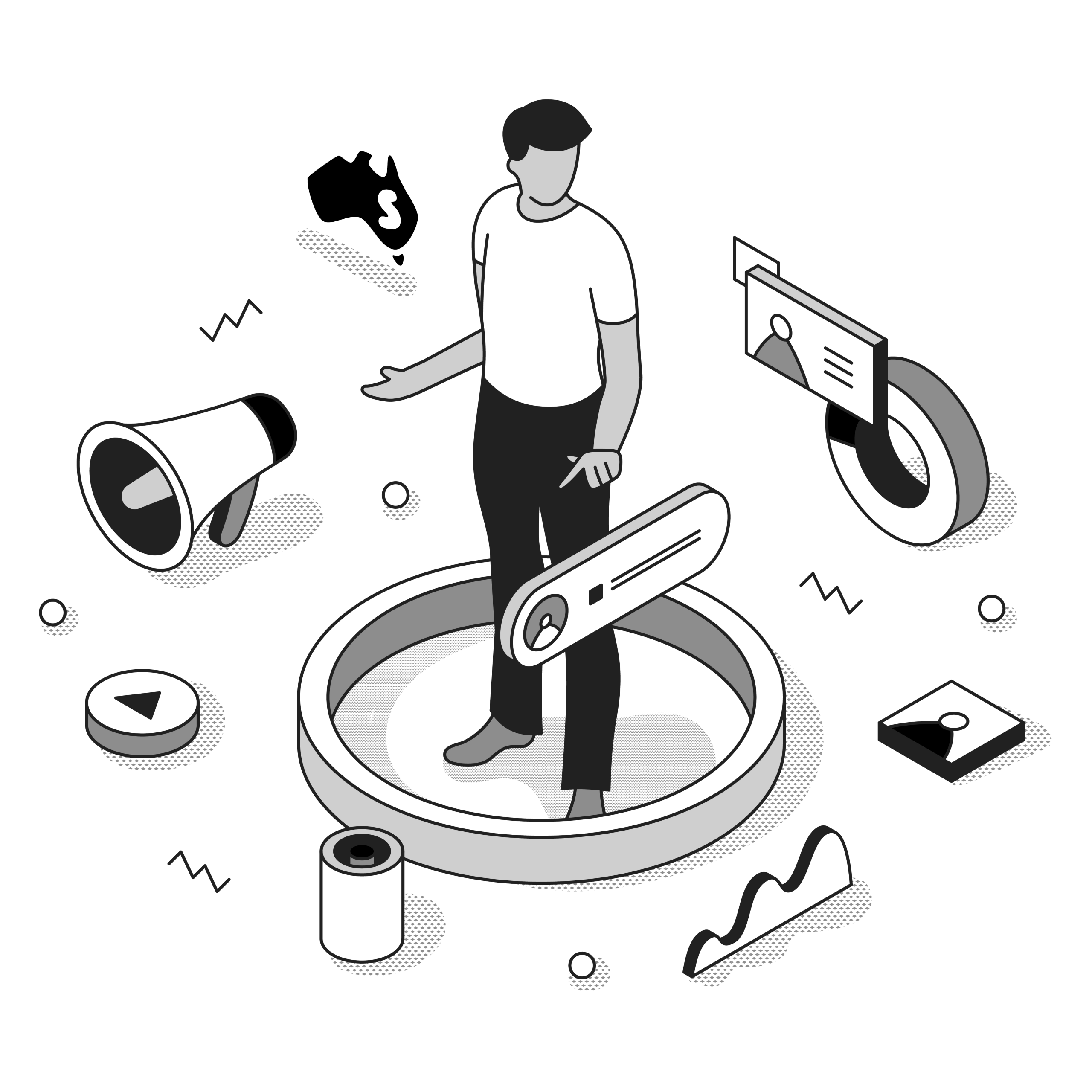 WEBPAGE ARTWORK B&W-04 Mobile ambulance service in Kintamani providing medical support to senior citizens in remote areas.