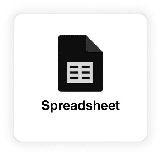 icon of spreadsheet