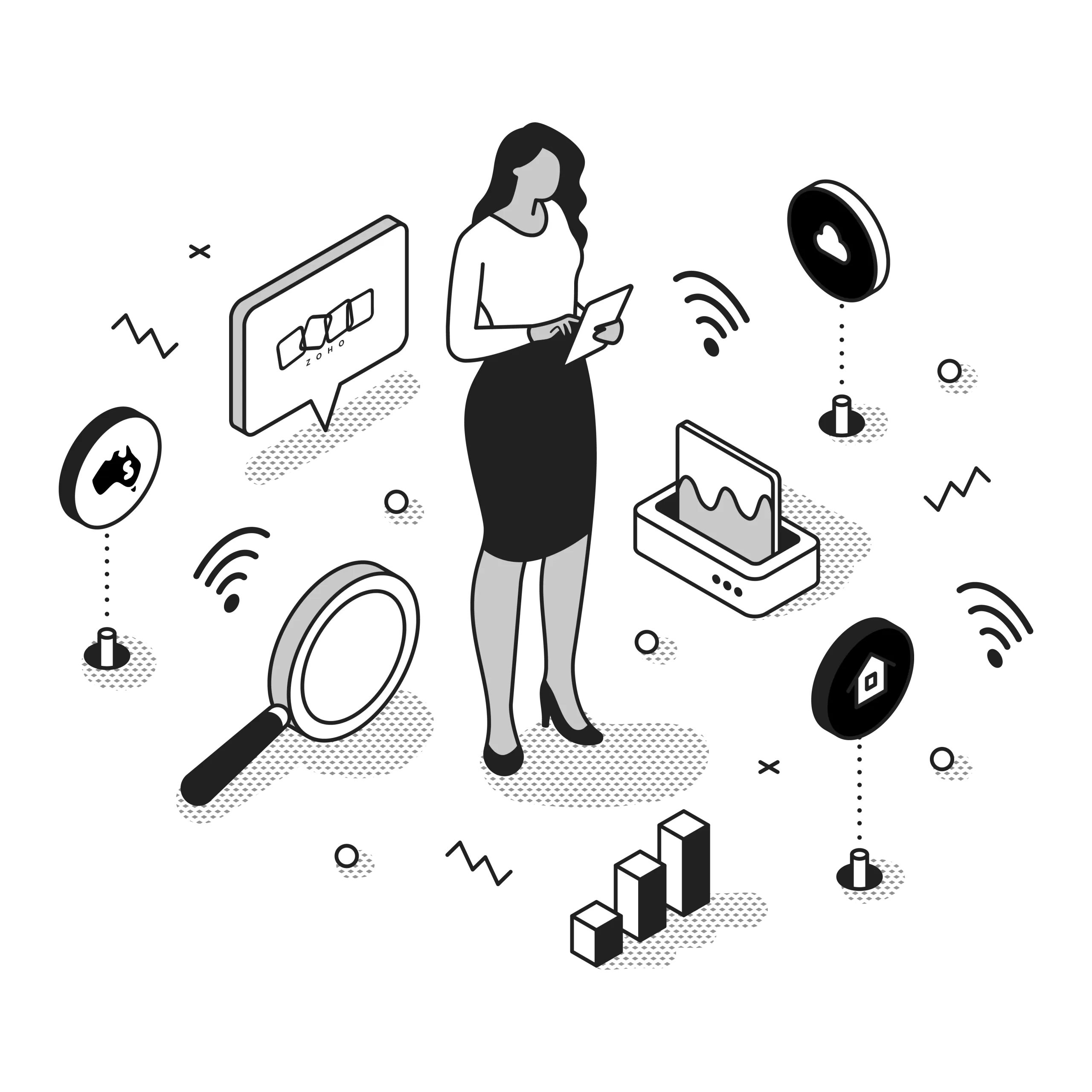 illustration of zoho AI opportunity scan