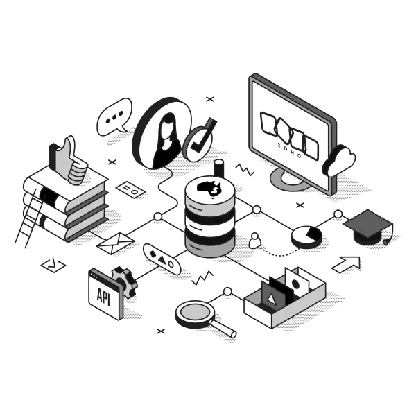 sales automation melbourne illustration black and white
