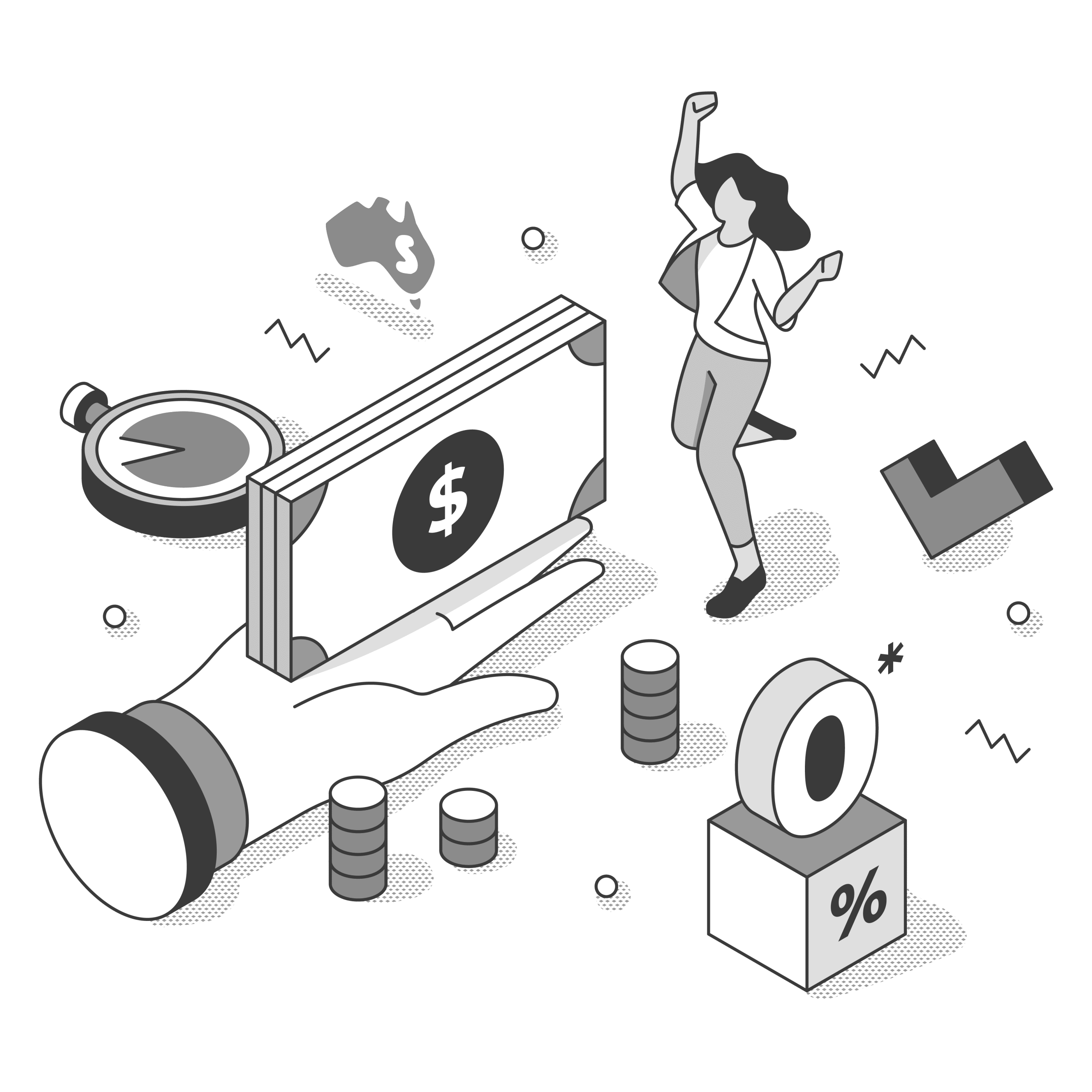 zoho-first-top-up-offer zoho first top up offer illustration black and white